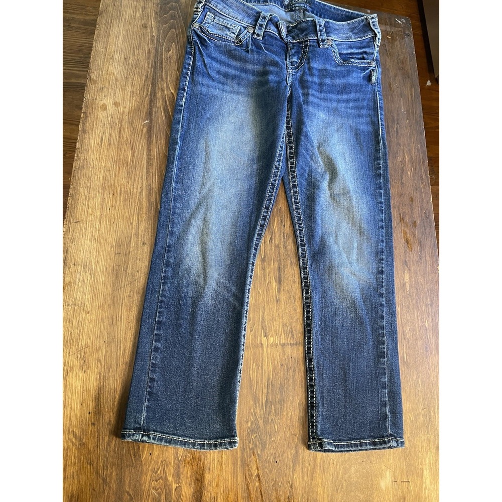 Silver Jeans Tuesday Low Rise Capri Size W26 Blue Y2K